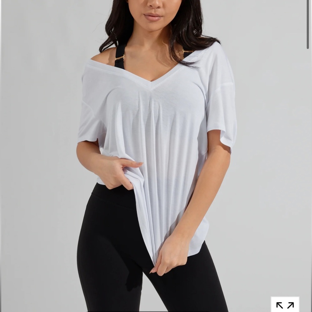 Buffbunny V Neck Reversible Pump Cover White